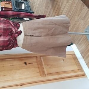 Bass 100% Cotton A Line Skirt. Womens Size 6 Khaki Color